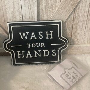 Hearth and Hand Metal Wash Your Hands Sign